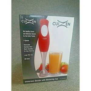 CuiZen Red Immersion Blender CHB-1000R Hand Blender Mixer 24oz Cup 2 Speeds